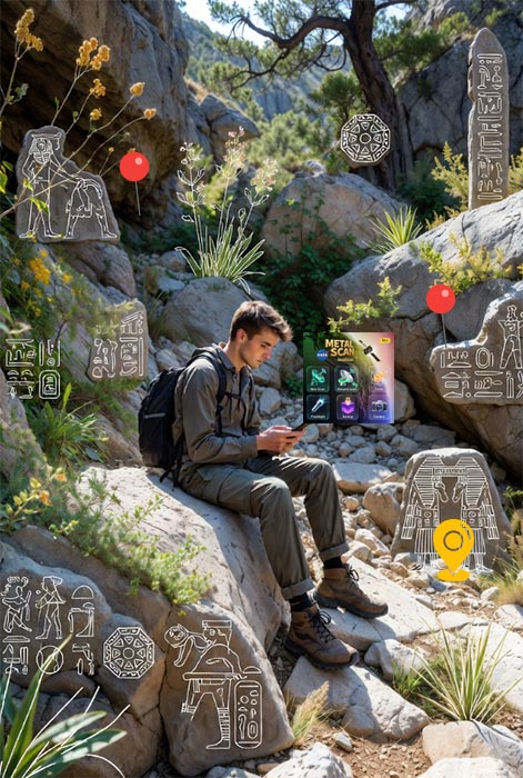 Satellite scanning for gold with a mobile phone